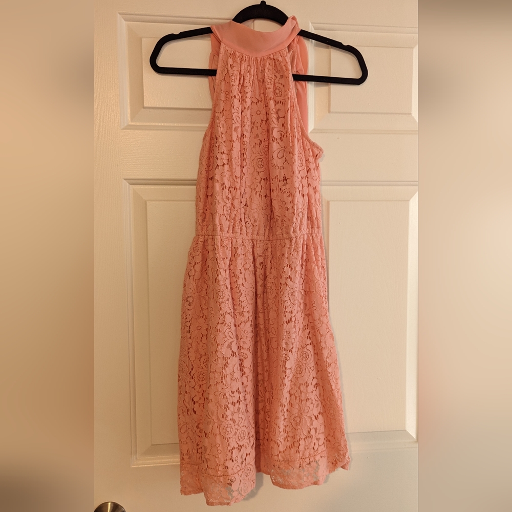 New York and Company pink lace dress